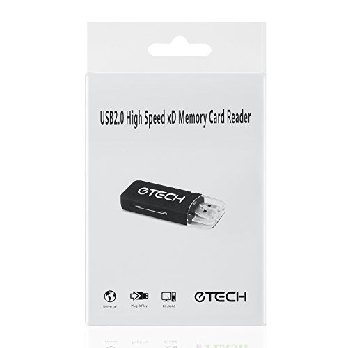 Etech Usb2.0 Black Color High Speed Xd Memory Card Reader Supports Olympus And Fuji Xd Picture Card 1Gb 2Gb #TOP3