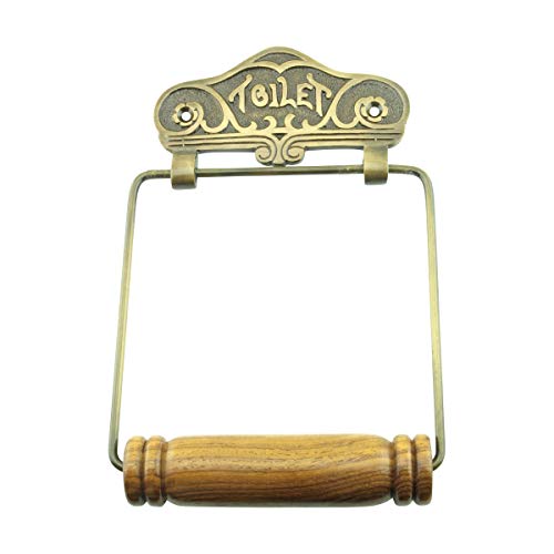 Renovators Supply Manufacturing Toilet Paper Holder Stand Wall Mount 7.5 In Brass Toilet Paper Roll Holder With Mounting Hardware #TOP11