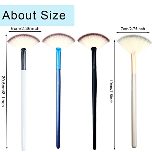 Ultimute 8 Pcs Fan Brushes, Slim Soft Makeup Facial Brushes, Mask Acid Applicator For Glycolic Peel Masques, Chemical Peel Brush, Skin Care Fan-Shaped Face Brushes Cosmetic Tools #TOP4