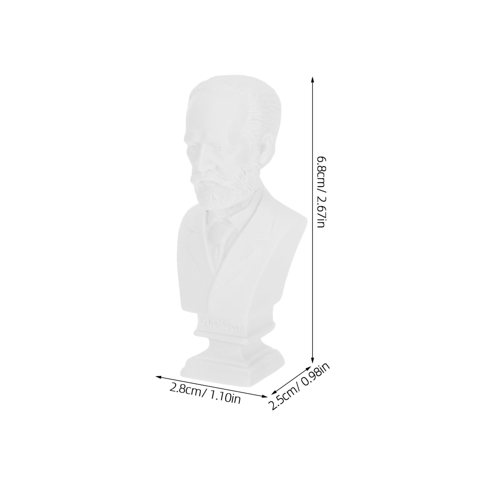 SOLUSTRE Resin Mini Musician Bust Sculpture Lifelike Figurine for Home Office Decor Unique Collectible Musician Statue Versatile Decorative Craft for Photography Use