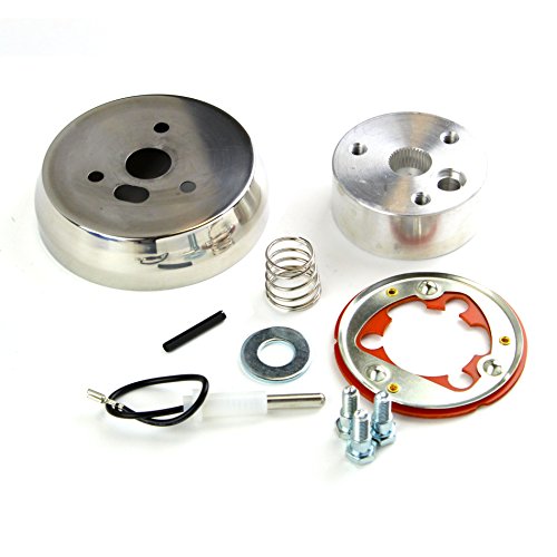 3-Hole Polished Hub Adapter Installation Kit A03 For Aftermarket Steering Wheels