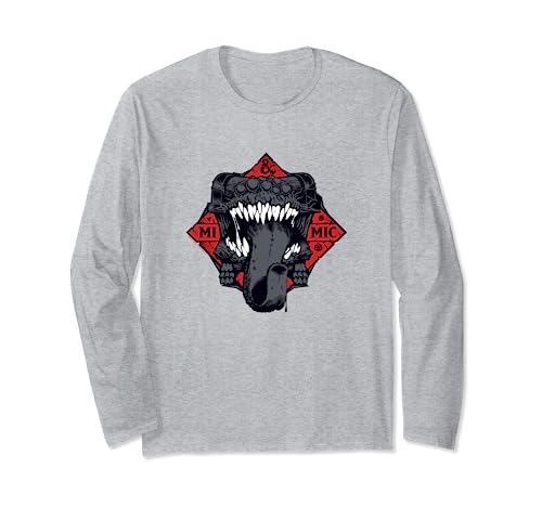 22WCDD00089A-001 Dungeons & Dragons Mimic Medium Monstrosity Big Tongue Logo Maglia a Manica