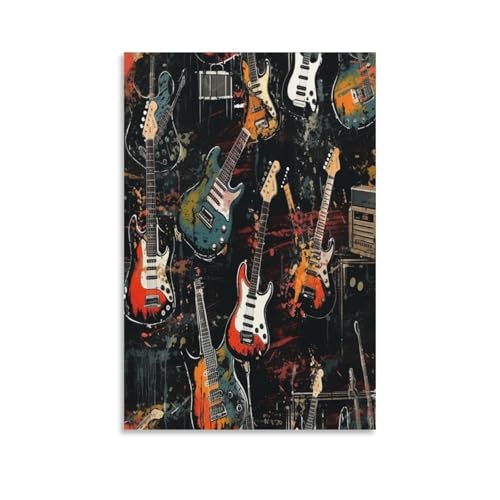 Tableau sur toile guitare pour habiller un mur vide de maison
