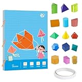 3D Geometrie Buch Geometriebuch Kinder 29.7 X 21cm Pull String 3D Geometry Learning Book Mit Kordelzug Falten Körpernetze Für Vorschule Kindergarten Schüler Anfänger Hauslehrer
