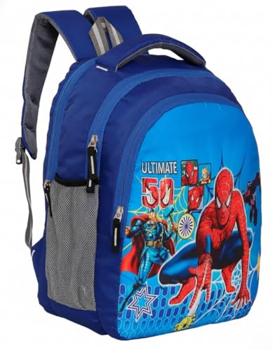Image of 30L School Bag Plush Backpack, Cartoon Print Backpack, Preschool Bags for Boys & Girls (3-7 Years) for Nursery to 2nd Class Kids - Lightweight, Padded Straps