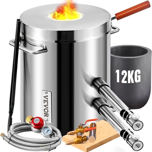 VEVOR Set Four de fusion au propane, capacité 12 kg, température maximale 1482 °C, corps de four...