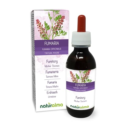 Fumaria (Fumaria officinalis) hierba con flores Tintura Madre sin alcohol Naturalma | Extracto líquido gotas 120 ml | Complemento alimenticio | Vegano