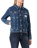 Calvin Klein Jeans - Chaqueta de mezclilla para mujer