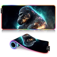 Gorilla Punk RGB Gaming Mouse Pad - Large LED Mouse Mat With 13 Light Modes & Anti-Slip Base