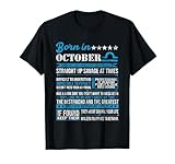Born in October Libra Horoscope Birthday Gift T-Shirt