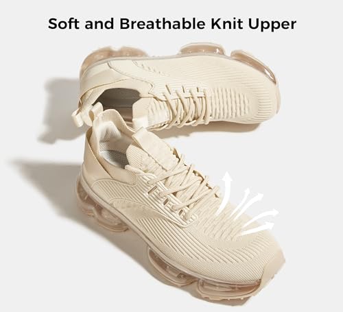 Image of LUCKY STEP Women Air Cushion Fashion Sneakers | Breathable Casual Comfortable Lightweight Walking Shoes