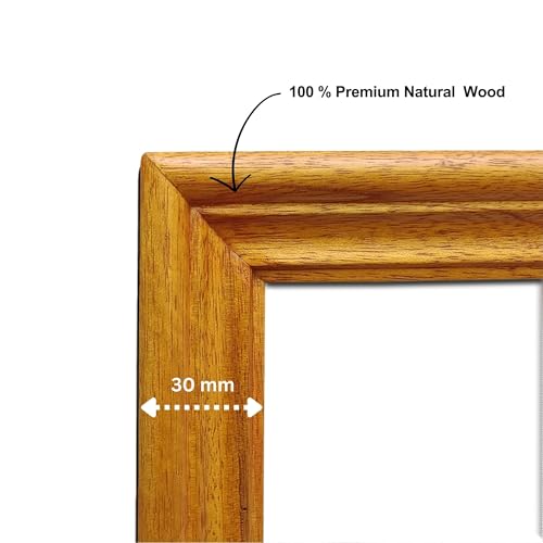 Image of Handmade Wooden Rectangular Photo Frame, 18 x 24 inch Display for Artworks, Pictures and Photos of Your Loved Ones, Best for Home, Office, Wall Decor, Living Room, Bedroom, Red Cedar