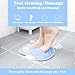 Shower Foot and Back Scrubber Mat,Wall Mounted Shower Foot Scrubber with Suction Cups,Exfoliating Silicone Massage Foot Cleaner for Shower(Blue)