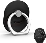 Spigen Style Ring Cell Phone Grip Support de voiture/Stand/Holder pour tous les téléphones et tablettes - noir
