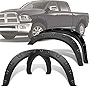 YITAMOTOR Fender Flares Compatible with 2010-2018 Dodge RAM 2500 3500 (Fit Fleetside Models with 76.3' & 98.3' Bed), Textured Black Pocket Bolt-Riveted Style Front Rear Fender Guards Set