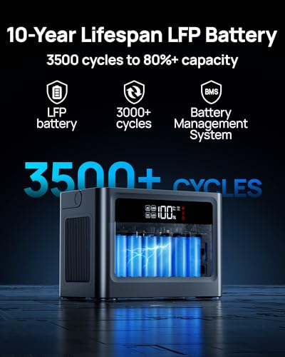 Image of Portable Power Station 1200W Peak, 576Wh LiFePO4 Battery Solar Generator, Emergency Backup for Home Use, RV Camping, Road Trip (Solar Panel Optional)