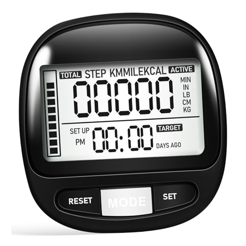 ibasenice Walking Counter Pedometer Wearable Step Counter 3D Sensor Easy to Use for Outdoor Activities