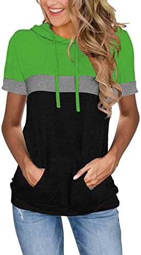 MixShe Womens Summer Tops Short Sleeve Shirts Spring Hoodies 2023 Fashion Trendy Clothes Grassblack Large