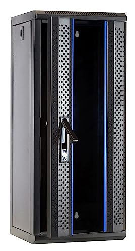 Serverschrank DSIT 15 HE, 10 Zoll, mit Glastür