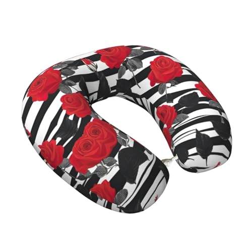 Almohada de viaje de espuma viscoelástica ajustable negra miniatura 2