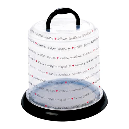 Plasútil Porta Panetone Chocotone Natal Plástico Decorado Palavras