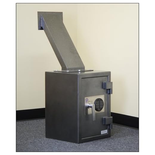 Protex Through-The-Wall Depository Safe with Drop Chute & Electronic Lock, 14" x 14" x 20"