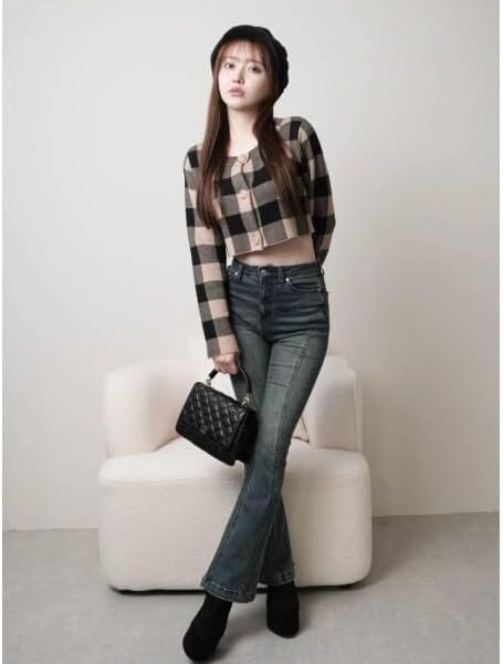 lip service レトロチェックアンサンブルニットワンピース LIP SERVICE（リップサービス）｜ レトロチェックアンサンブルニット