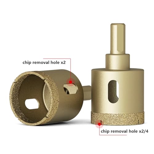 Foret de 35mm pour éviter les éclats sur le marbre et le granit dur