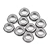 10Pcs MF106ZZ Stainless Steel Mini Metal Shielded Flanged Ball Bearings for Industrial Machinery and Equipment