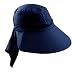Bienvenu Women's Sun Protective Wide Brim Sunscreen Visor Holiday Sunhat, Navy