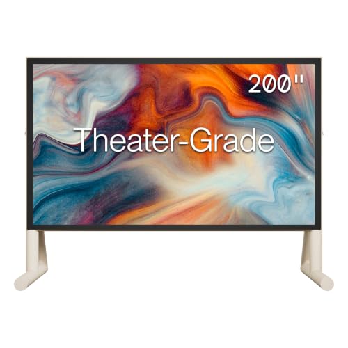 Image of AWOL Valerion 200 Inch Inflatable Outdoor Movie Screen, Inflatable Projector Screen with Cordless Air Pump, 16:9 Front Projection for Backyard, Camping and Outdoor Movie Nights