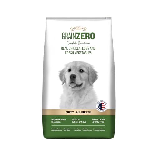 Image of Grain Zero Puppy Dry Dog Food 1.2kg | Real Chicken, Egg & Vegetables | 48% Meat Inclusion, No Grain Formula, Gluten-Free | Promotes Healthy Skin & Coat | All Breeds
