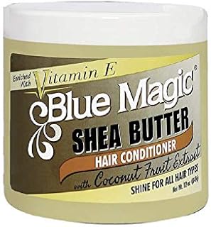 Blue Magic Shea Butter Hair conditioner with Coconut Fruit Extract 12 ounce jar (340gm)