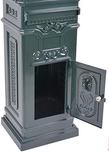 Post Box/Mail Box Freestanding Cast Aluminium Letter Box in Green
