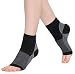 Plantar Fasciitis Socks Compression Foot Sleeves for Arch Support Toeless Front & Ankle Support M Black