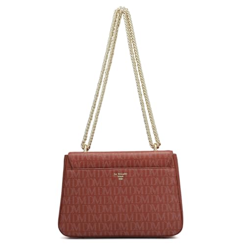 Image of Da Milano Women's Leather Shoulder Bag - Brown