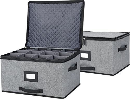 Victorich Ultra Large Thick Hard Shell Additional Front Handle Stemware Storage Box, Wine Glass Storage Box With Lable Window, Fully-Padded Inside With Hard Sides #TOP7