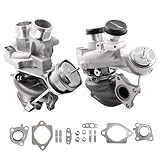 maXpeedingrods K03 Turbo Turbocharger Left & Right Side with Billet Compressor Wheel, for Ford Navigator Expedition Transit 150 250 350 2015-2016, for Ford Ecoboost F150 Pickup 3.5L, Street JD Series