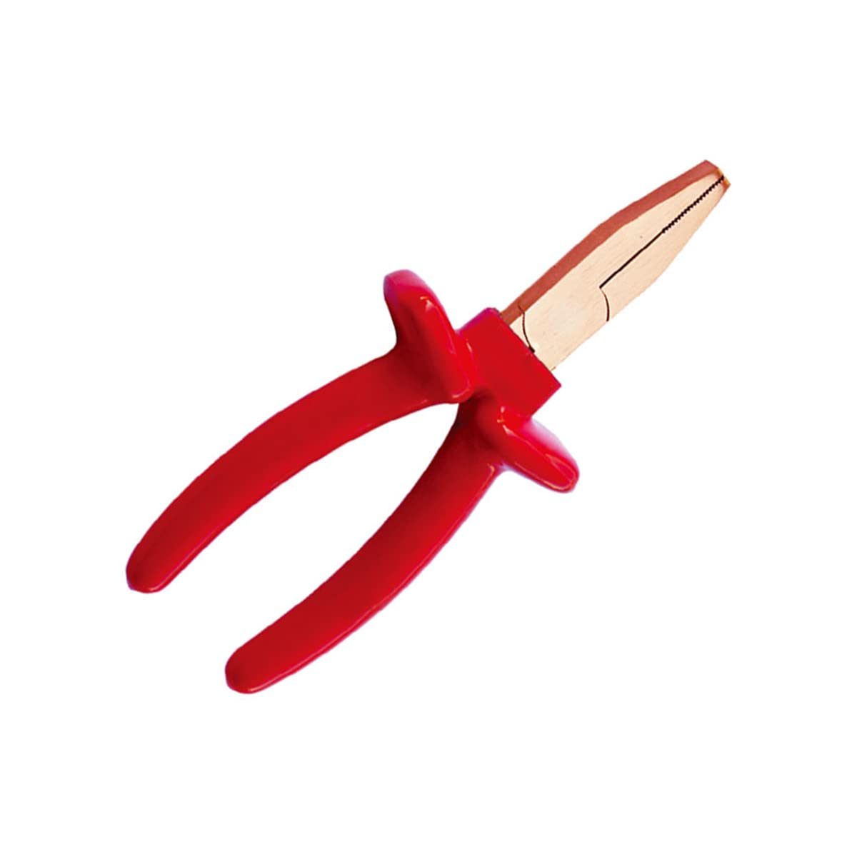 WEDO Pince à bec plat de 20,3 cm de long, isolée sans étincelles, sécurité trempée VDE 1000 V, cuivre béryllium, structure à tête unique, norme DIN