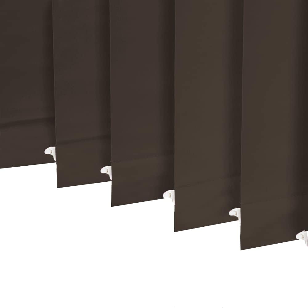 100% Blackout Vertical Window Shades, 3.5inch Slat Fabric Thermal Insulated Energy Saving UV Protection Decoration Vertical Window Blinds