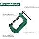 YFaith 2 Stück C Klemme, 2 Zoll Heavy Duty Trägerklemme, Metal Schraubzwingen, Verstellbar C Zwingen Klein, Grün Befestigungs Klemmen, Befestigungsbereich 0–50 mm, zum Befestigen Holz
