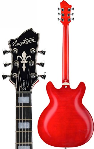 Hagstrom SUVIK-WCT Super Viking Corps semi-creux Cerise sauvage Transparent - Les Beatles, Paul McCartney, John Lennon, RIngo Starr, George Harrison Hagstrom SUVIK-WCT Super Viking Corps semi-creux Cerise sauvage Transparent – Image 5