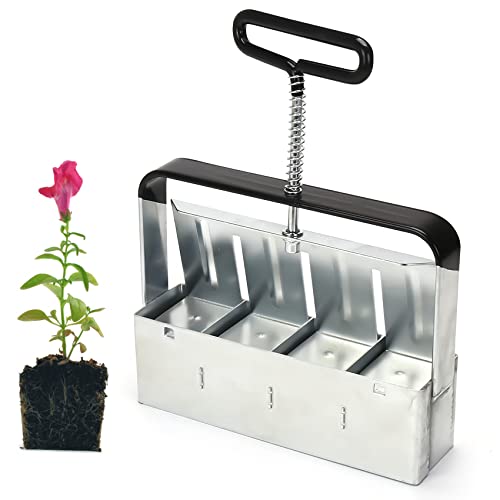 Flantor Soil Blocker Maker, Hand-held Garden Blocking Tools Soil Blocker