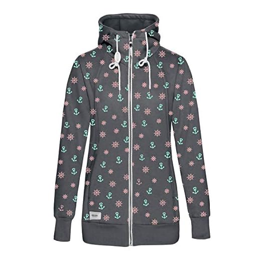 Trendimax Dam Huvtröja med Dragkedja Tröjor Sporter Höst Vinter Sporttröja Hoodie Pullover Avslappnade Mörkgrå L