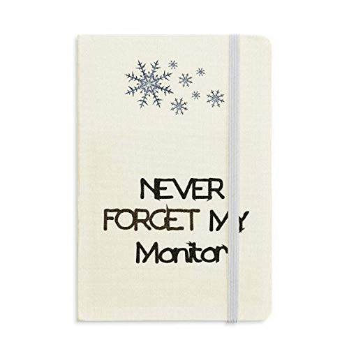 Carnet de notes épais Never Forget My Monitor pour la remise des diplômes en hiver