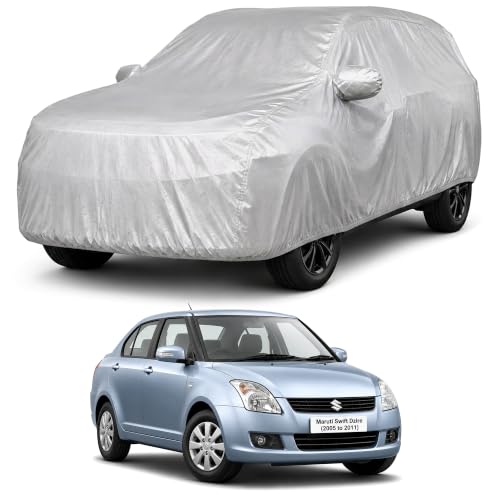 Image of Autofact Car Body Cover Compatible with Swift Dzire 2005-2011 | Custom Fit Car Cover | 100% Water-Resistant| Triple-Stitched Lightweight Fabric | Dustproof | Indoor & Outdoor Use | Elastic Bottom