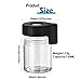 Honeypuff Magnifying Glass Jar with Light, Light-Up LED Transparent Glass Air Tight Storage Jars Magnifying Viewing Jar (Black)