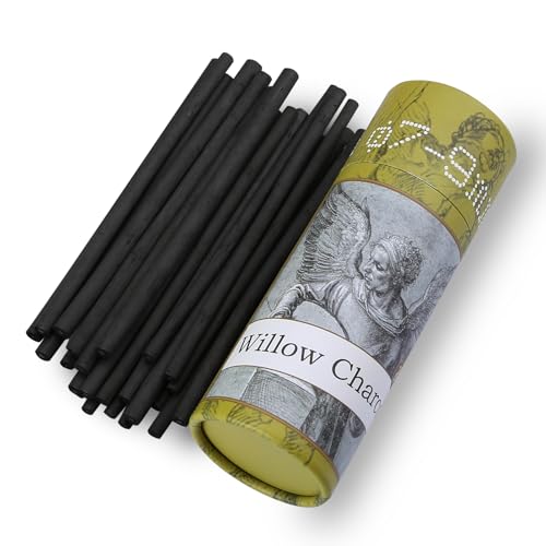 Willow Charcoal Sticks for Artists (25 Sticks)