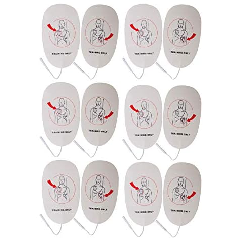 Elysaid Latex Free Foam XFT AED Practi-Trainer Replacement Pads,Adult, 6 Pairs Cover