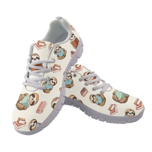 SYtrade Sneaker for Women Lace-up Athletic Running Sports Shoes White Sole2